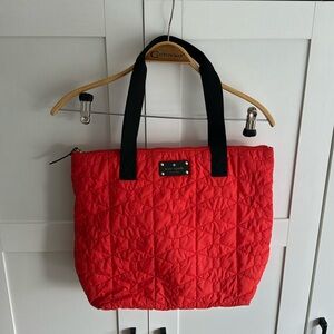 Kate Spade New York Royal Cobalt Orange Quilted Bon Womens Shopper Tote Bag